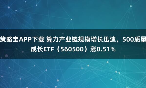 策略宝APP下载 算力产业链规模增长迅速，500质量成长ETF（560500）涨0.51%