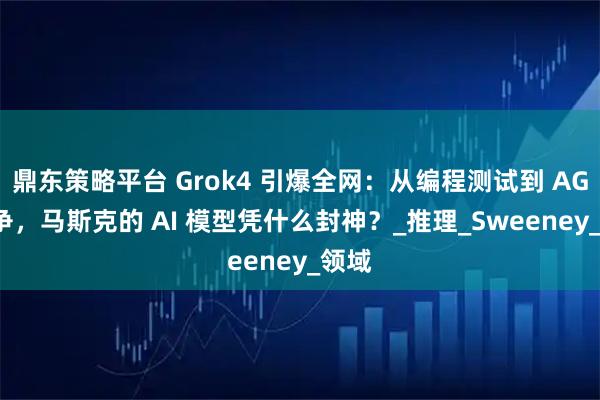 鼎东策略平台 Grok4 引爆全网：从编程测试到 AGI 之争，马斯克的 AI 模型凭什么封神？_推理_Sweeney_领域