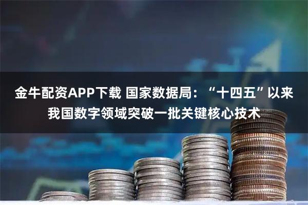金牛配资APP下载 国家数据局：“十四五”以来我国数字领域突破一批关键核心技术